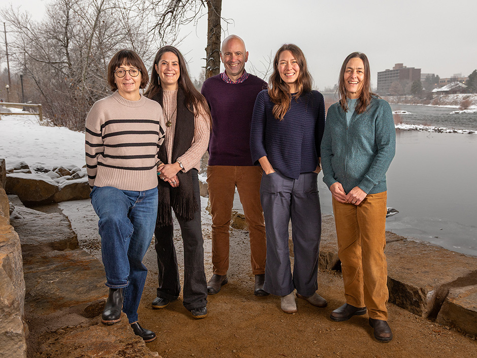 Group photo with Jennifer Williamson, Danielle Prosper, Norm Williamson, Jamie Herring, and Victoria Parks